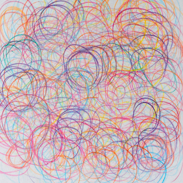 彩色的抽象画在白纸上图片下载