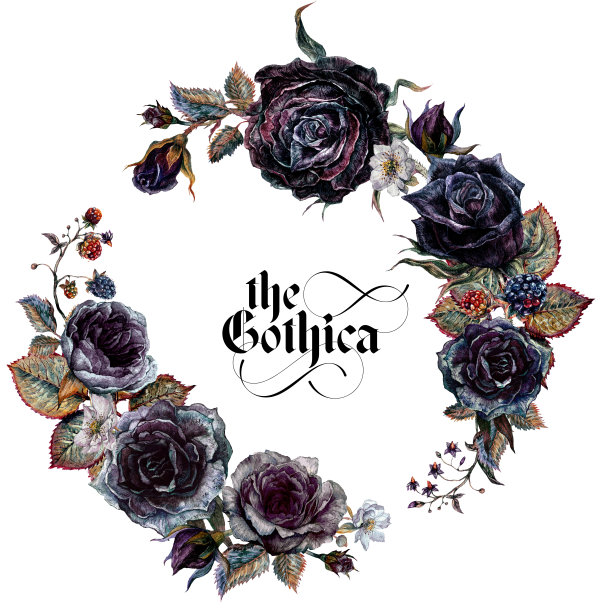 水彩花卉哥特式安排孤立在白色背景。图片下载