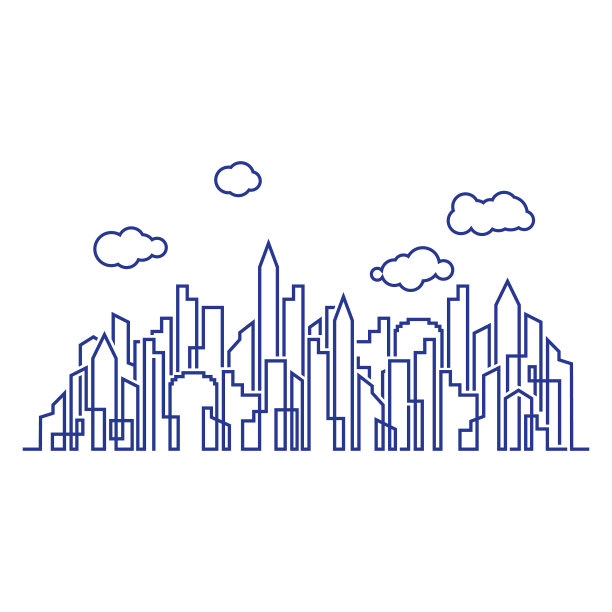 现代城市的天际线图片下载