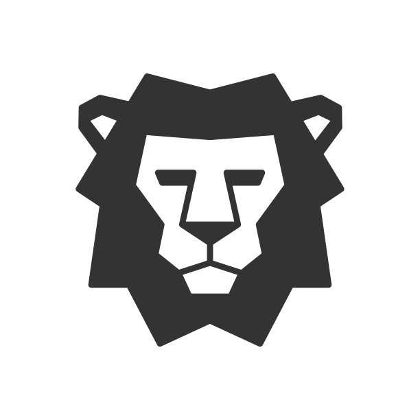 狮子的头标志。野生动物面临图标。纹章的象征。矢量插图形象。图片下载