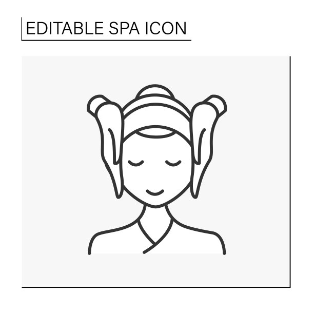 美容程序线图标图片下载