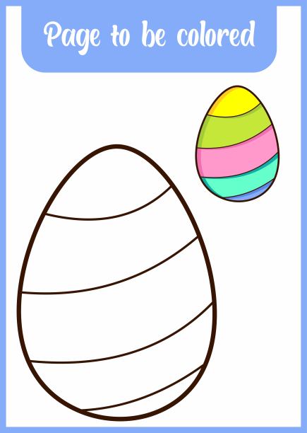 给孩子们的复活节彩蛋着色书图片下载