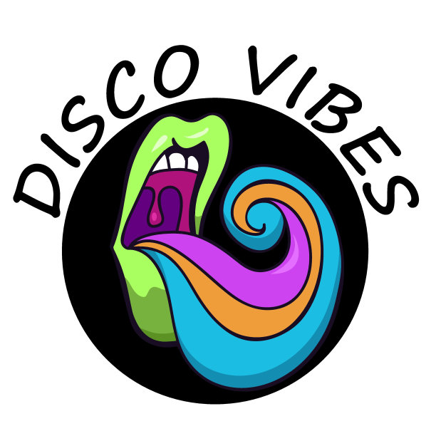 迪斯科动感口号印嘴与伸出舌头图片下载
