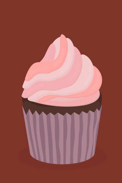 粉红覆盆子蛋糕松饼加奶油作为节日甜点图片下载