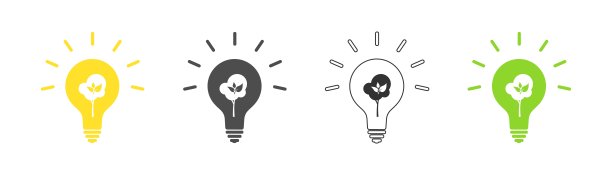 叶子图标设置灯光，插图图片下载