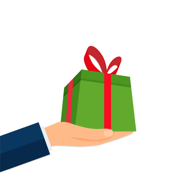 手里拿着一个礼盒为你准备，矢量插图设计。图片下载