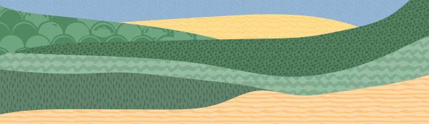 抽象的田野或农田景观矢量背景插图与纹理。极简生态拼贴，装饰农田旗帜，田园田园。现代农业设计，生态种植园图片下载