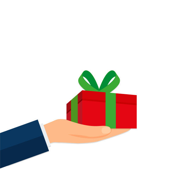 手里拿着一个礼盒为你准备，矢量插图设计。图片下载