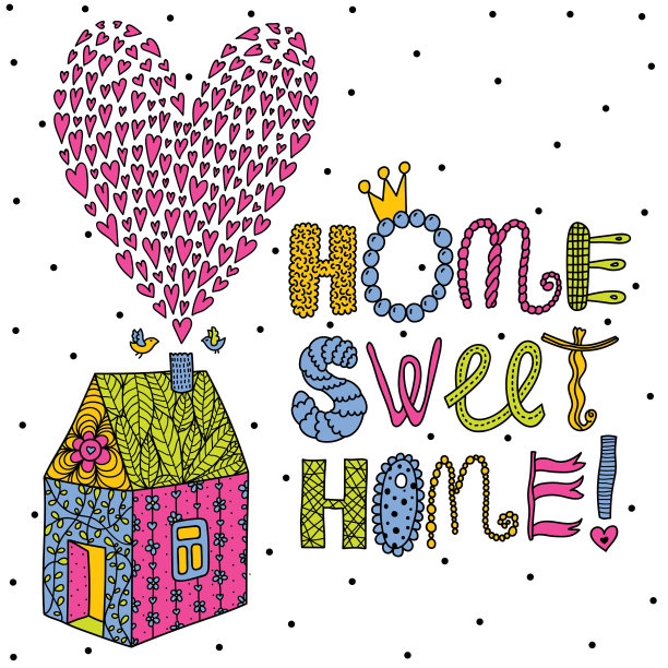 的家庭背景。向量的明信片。图片下载