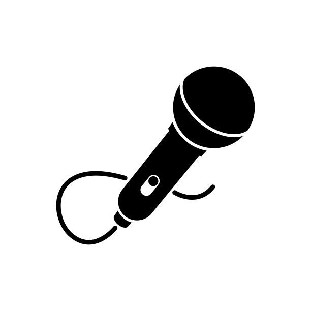 麦克风图标黑白符号图片下载