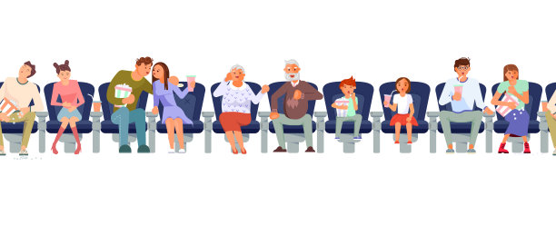 无缝横幅线与观众图片下载