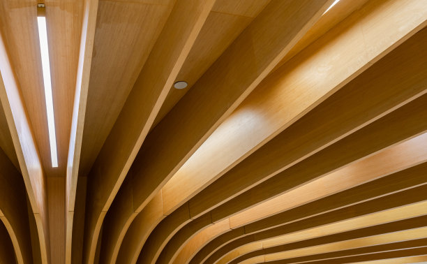 木质装饰天花板背景图片下载