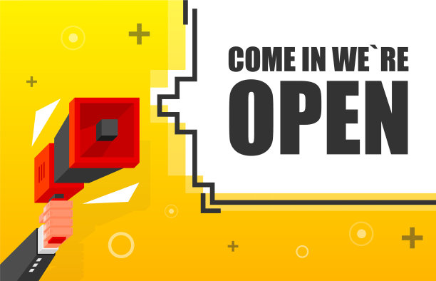 进来，我们是开放横幅模板营销图片下载