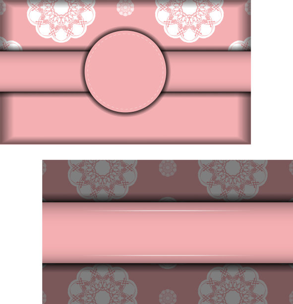 传单模板在粉红色与豪华的白色图片下载