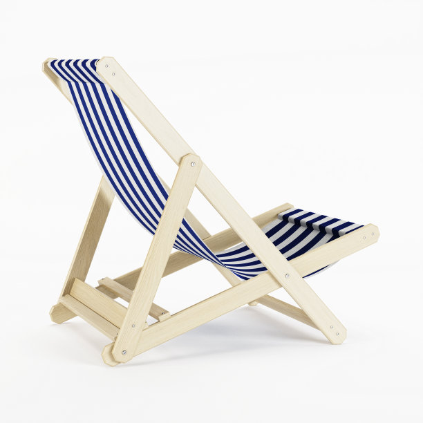 白色背景的躺椅。3 d渲染。图片下载