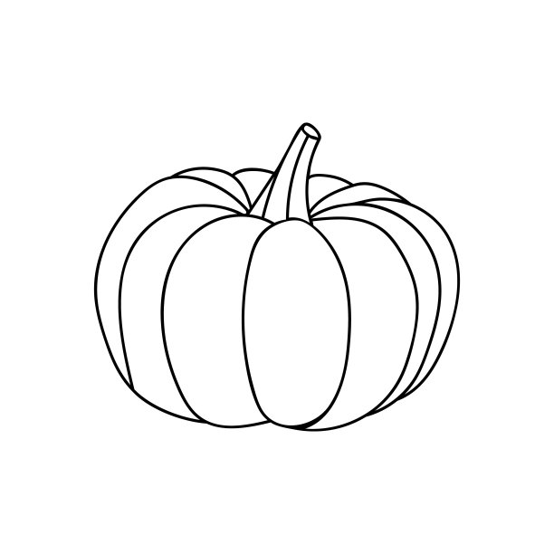 涂鸦南瓜图标矢量。手绘南瓜图标矢量图片下载