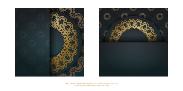 绿色梯度问候传单模板与希腊图片下载