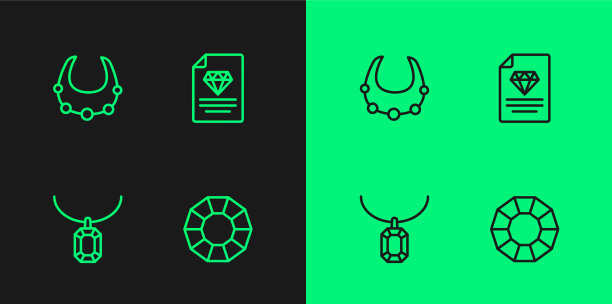 镶线钻石吊坠项链及项链图片下载