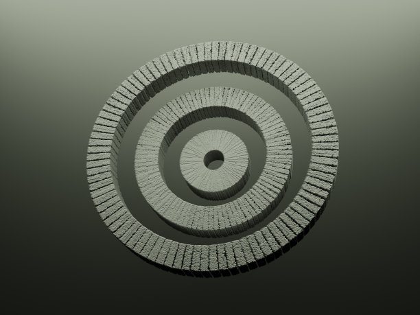 背景上的连锁圆圈，3d插图图片下载