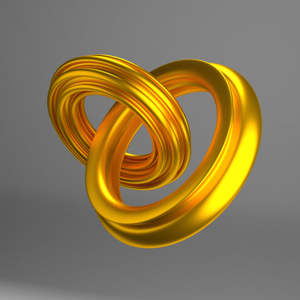 背景上的连锁圆圈，3d插图图片下载