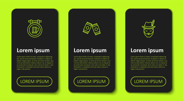 用啤酒和啤酒罐设置行街招牌图片下载