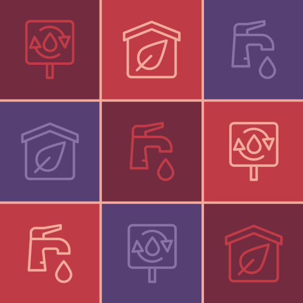 集线回收清洁水龙头，环保图片下载