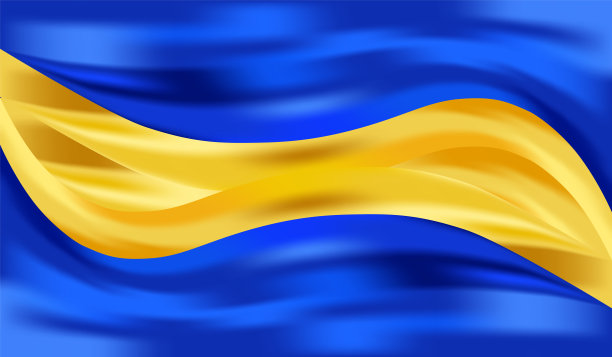 抽象现代流体闪着金色和蓝色的波光背景。豪华皇家黄金背景。几何线模板。矢量插图。封面设计。高档名片。非功能性测试。横幅图片下载