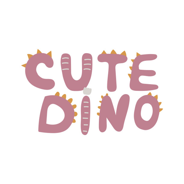 可爱的恐龙手绘字母涂鸦风格图片下载