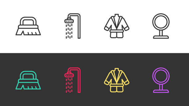 设置线刷清洗浴袍和浴袍图片下载