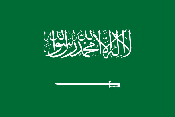 沙特国旗官方标准形状颜色。沙特阿拉伯的象征。矢量图图片下载