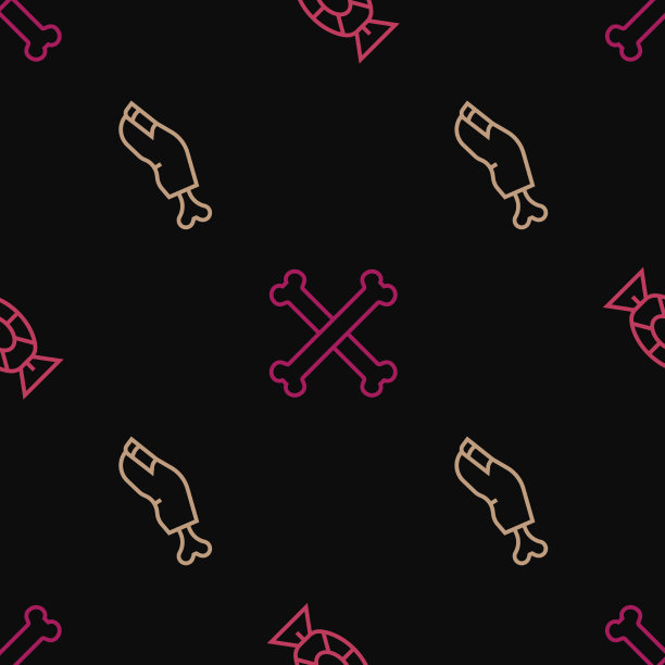 把糖果僵尸手指和交叉的骨头放在一起图片下载