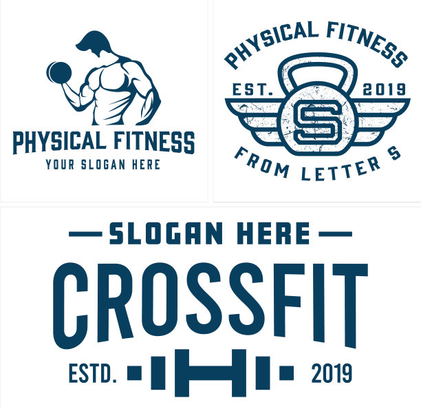 集健身健身馆标志设计图片下载