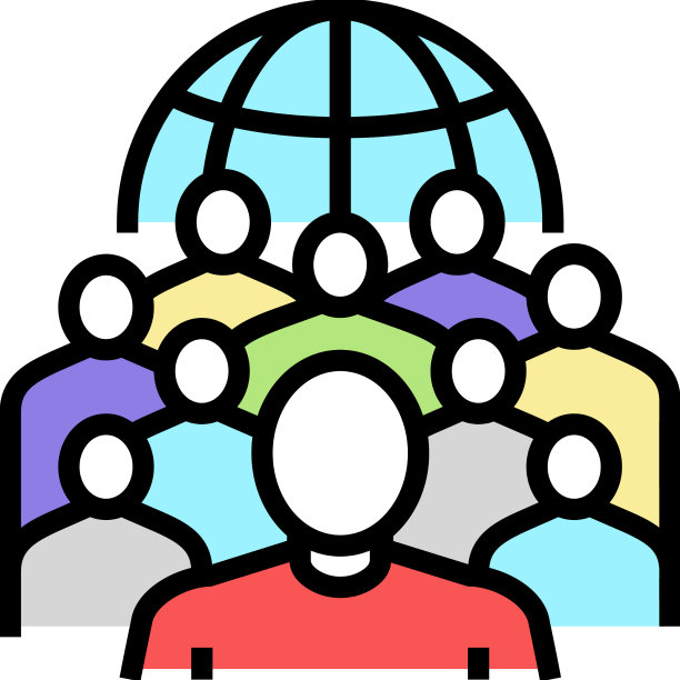 社会人群彩色图标图片下载