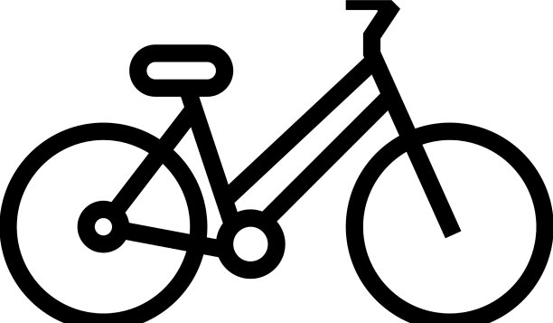 自行车城市交通线路图标图片下载