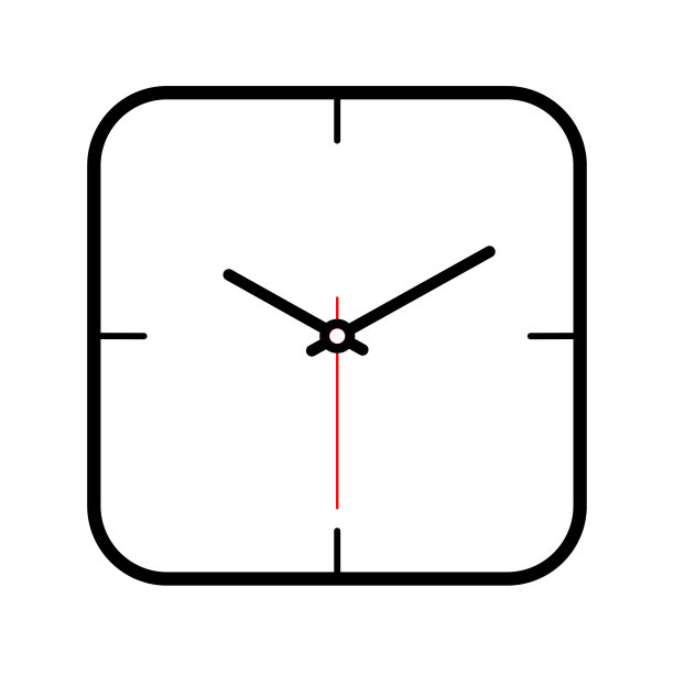 带秒的平钟。矢量插图。图片下载