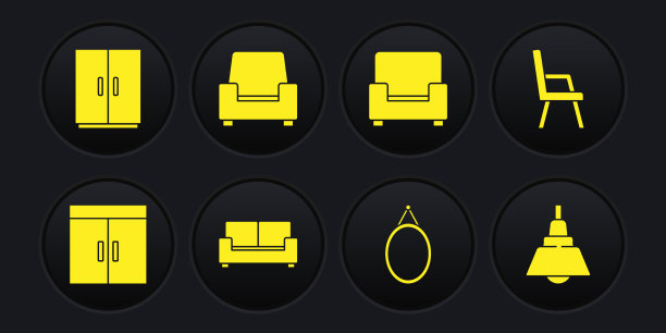 设置衣柜扶手椅沙发镜子吊灯图片下载