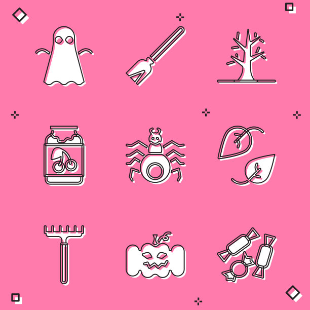 集鬼柄扫帚裸树果酱罐图片下载