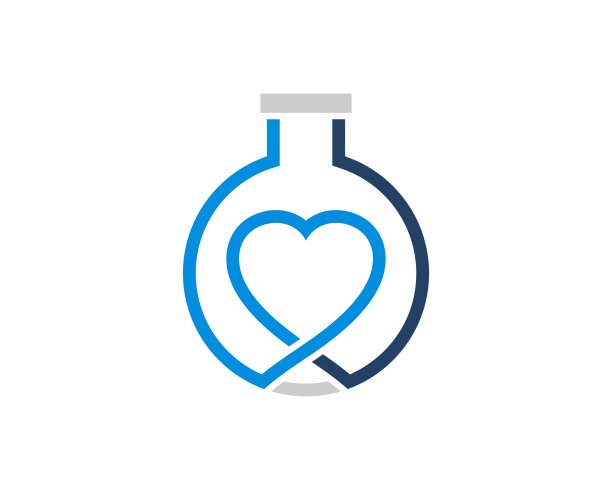 简单的瓶子实验室，里面有爱的形状轮廓图片下载