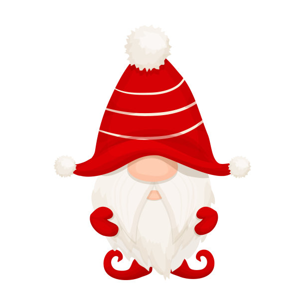 卡通中可爱的圣诞小矮人图片下载