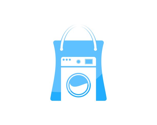 购物纸袋，里面有洗衣机图片下载