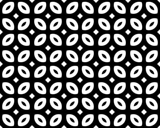 抽象的黑白插图与无缝的几何瓷砖图案图片下载