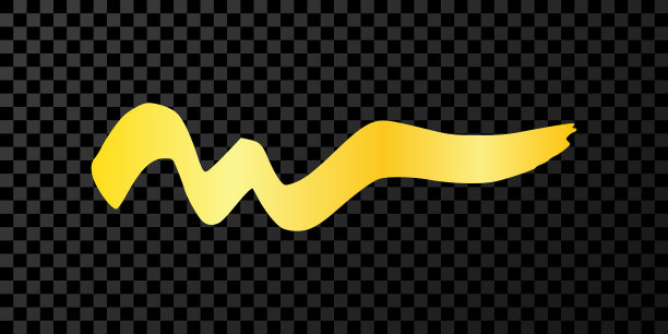 金色波浪垃圾刷的笔触图片下载