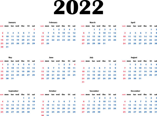 日历2022年用垂直模板图片下载