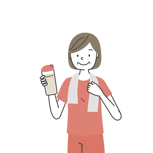 健身女人拿着蛋白质摇瓶图片下载