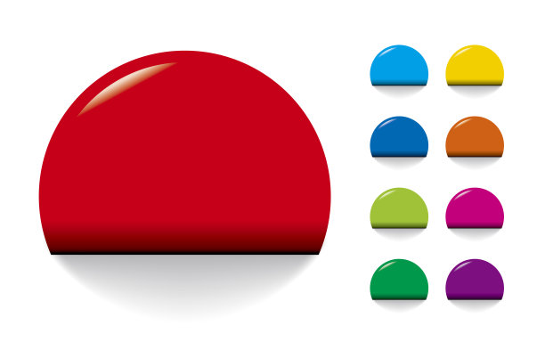 一套不同颜色的图标图片下载