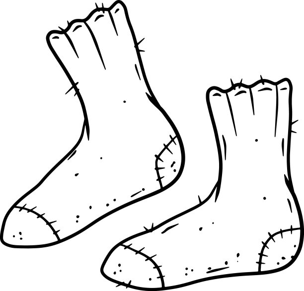 一套旧袜子为脚保暖图片下载