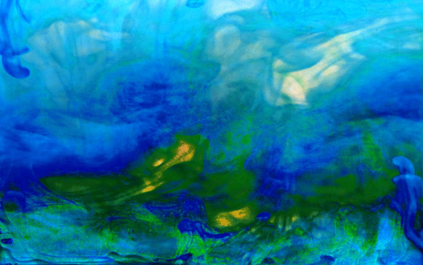 水彩墨在水中，五彩抽象的背景。图片下载