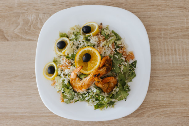 辣海鲜虾仁沙拉图片下载