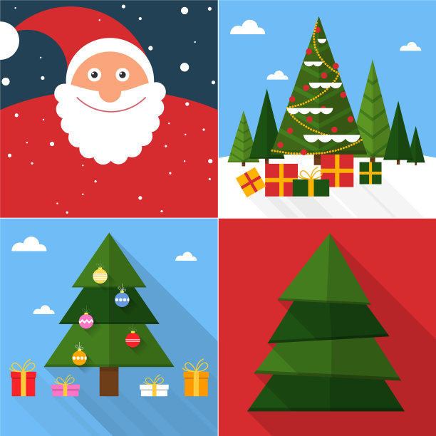 圣诞和新年快乐贺卡集图片下载