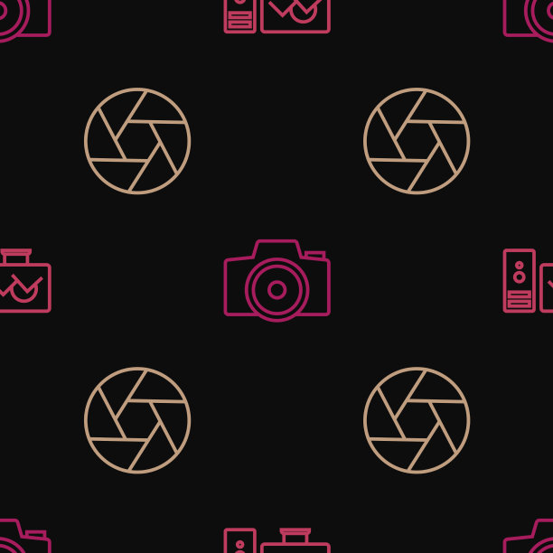 设置线条照片修饰相机快门和图片下载